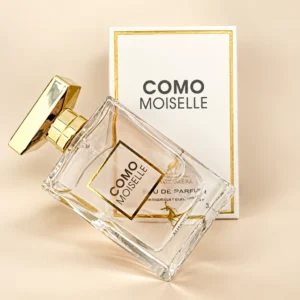 نمای تکمیلی عطر الحمبرا کومو مویزل با زمینه کرم