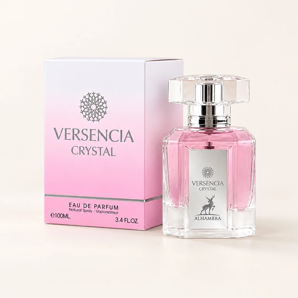عطر الحمبرا ورسنسیا کریستال به همراه جعبه